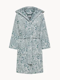 coincasa Accappatoio in cotone velour fantasia floreale