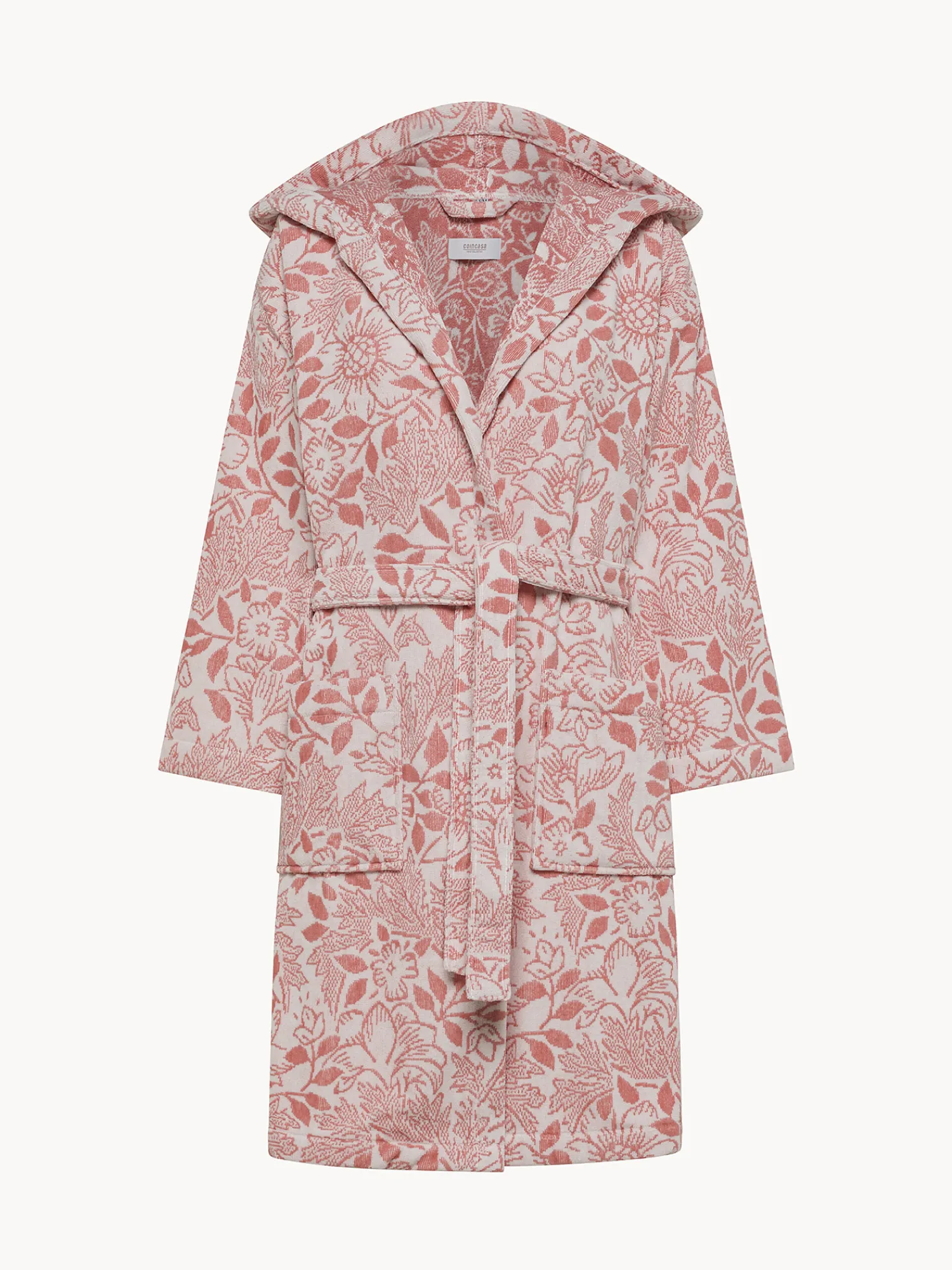 coincasa Accappatoio in cotone velour fantasia floreale
