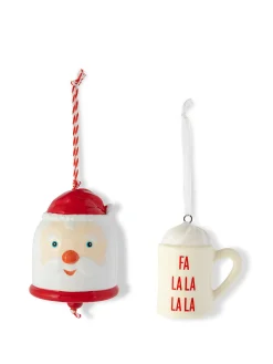 coincasa Addobbo albero in porcellana decorato a mano