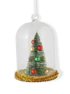 coincasa Addobbo albero in vetro decorato a mano