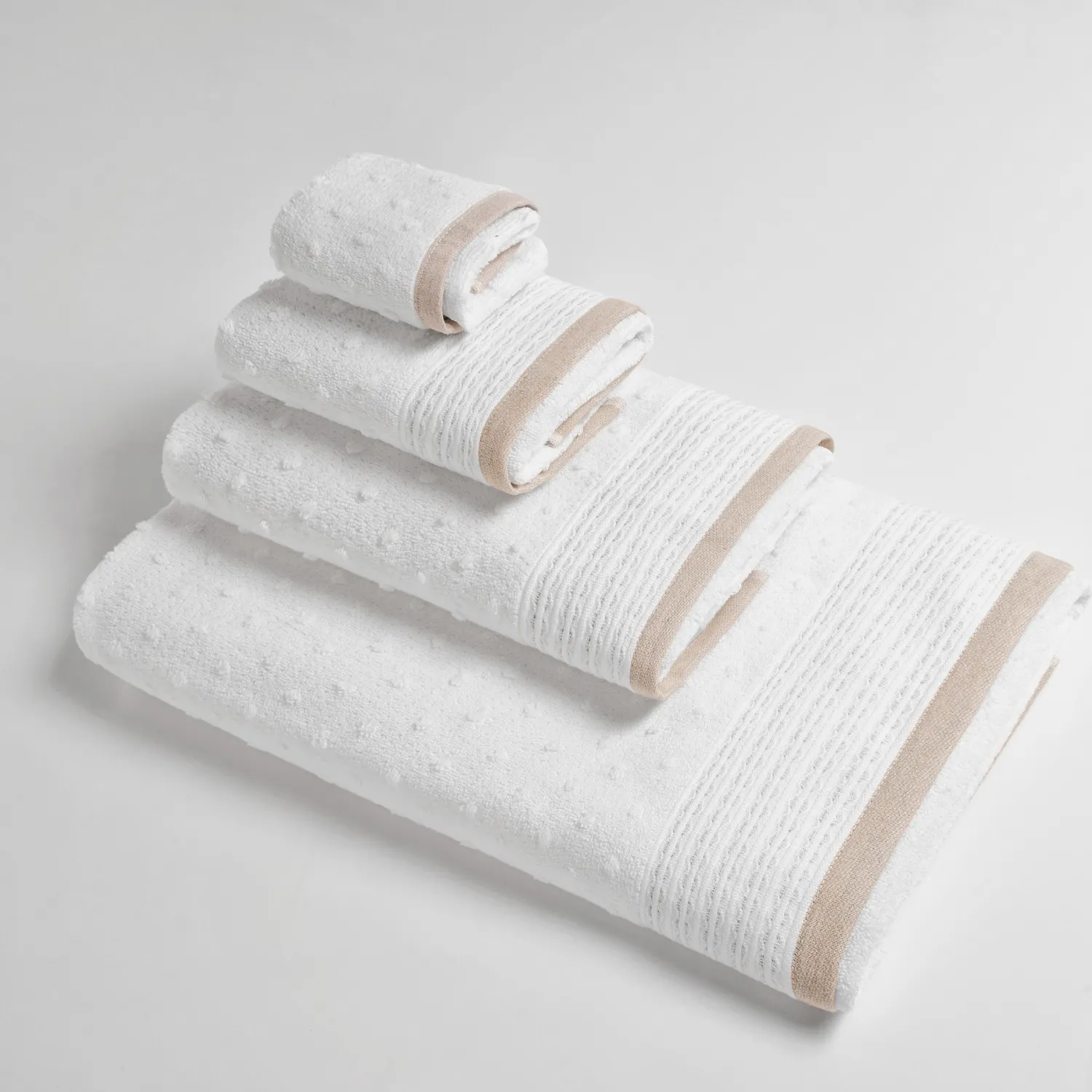 coincasa Asciugamano con lavorazione dots a rilievo Portofino