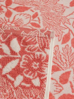coincasa Asciugamano in cotone velour fantasia floreale