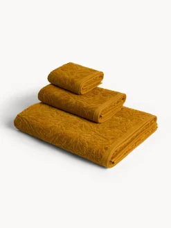 coincasa Asciugamano in cotone velour motivo in rilievo