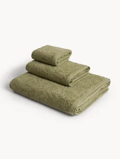 coincasa Asciugamano in cotone velour motivo in rilievo