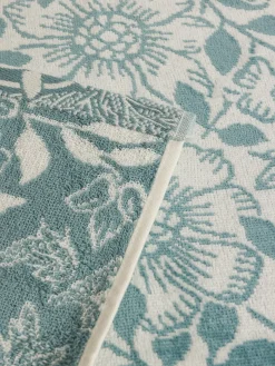 coincasa Asciugamano in cotone velour fantasia floreale