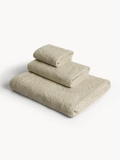 coincasa Asciugamano in cotone velour motivo in rilievo