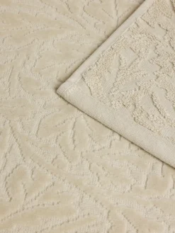 coincasa Asciugamano in cotone velour motivo in rilievo