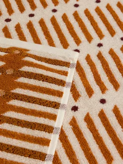 coincasa Asciugamano in spugna di cotone fantasia geometrica