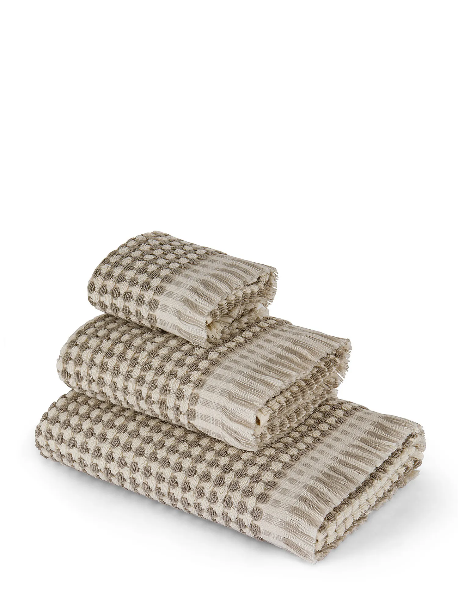 coincasa Asciugamano puro cotone trama scacchiera Thermae