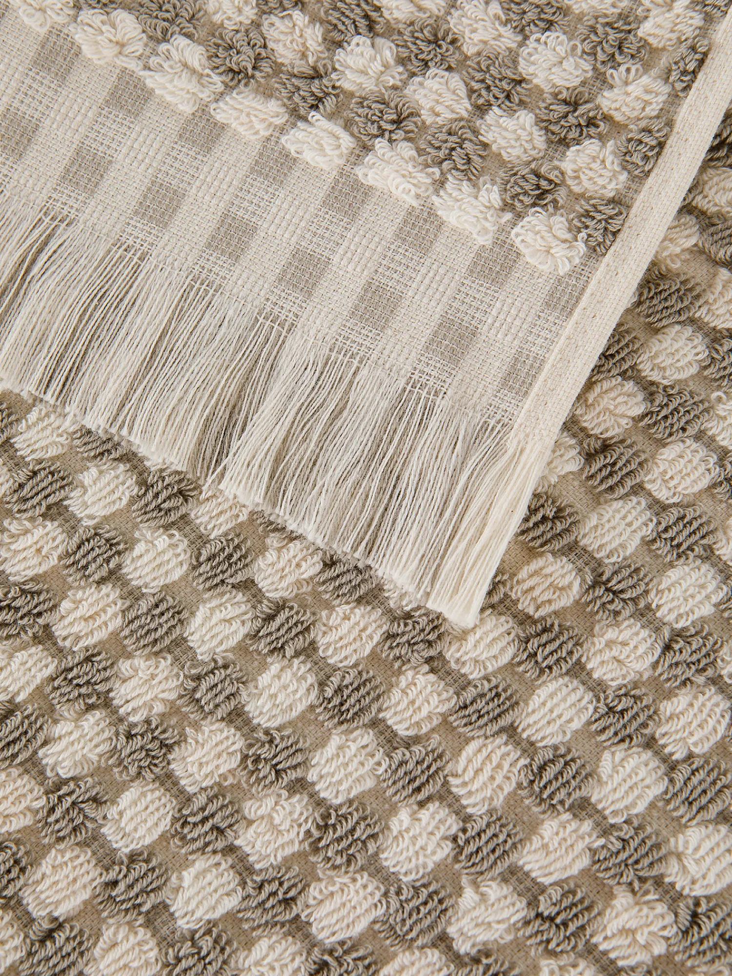 coincasa Asciugamano puro cotone trama scacchiera Thermae