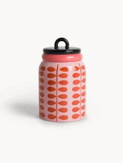 Barattolo in ceramica motivo fiorellini