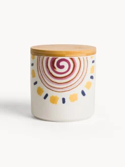 Barattolo in porcellana con coperchio in bambo