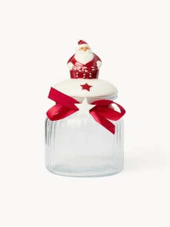 coincasa Barattolo in vetro con tappo a Babbo Natale