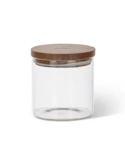 Barattolo in vetro con tappo in legno di acacia