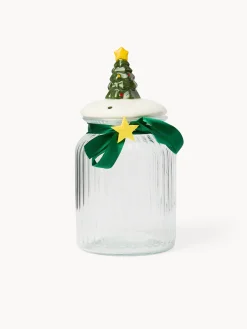 coincasa Barattolo in vetro con tappo a Babbo Natale