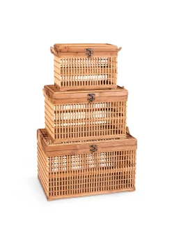 coincasa Baule decorativo in bamboo