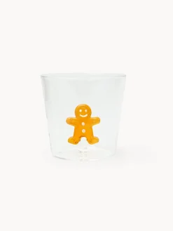 coincasa Bicchiere in vetro borosilicato dettaglio gingerbread