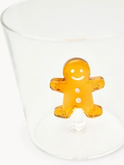 coincasa Bicchiere in vetro borosilicato dettaglio gingerbread