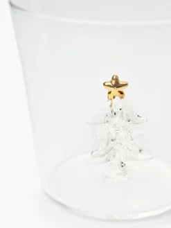 coincasa Bicchiere in vetro borosilicato dettaglio alberello