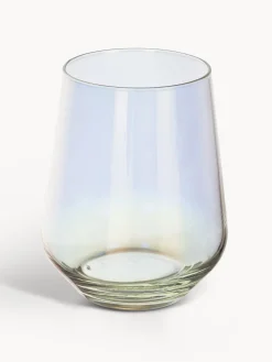 coincasa Bicchiere in vetro effetto iridescente