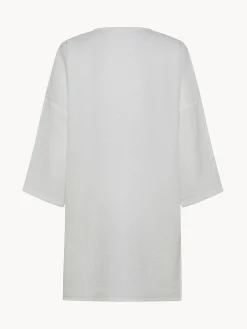 Caftano in mussola di cotone tinta unita