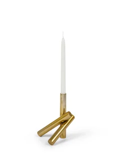 coincasa Candeliere in metallo dorato