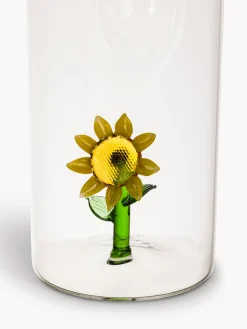 coincasa Caraffa in vetro borosilicato dettaglio fiore