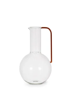 coincasa Caraffa vetro borosilicato manico ambra