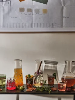 coincasa Caraffa vetro borosilicato manico ambra