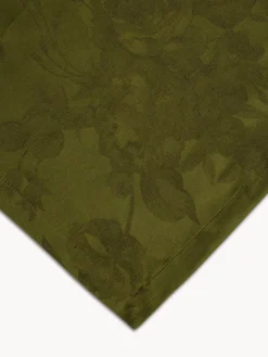 coincasa Centrotavola in cotone e lino jacquard motivo floreale