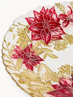 coincasa Centrotavola in vetro decoro fiore