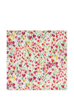 coincasa Centrotavola panama di cotone stampa tulipani