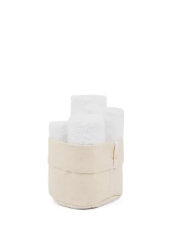 coincasa Cestino 4 lavette cotone tinta unita Thermae