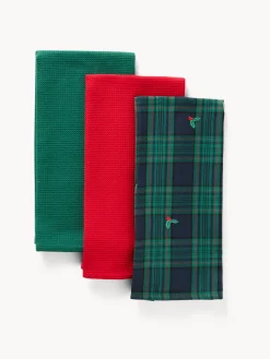 coincasa Cestino con set di 3 strofinacci