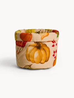 coincasa Cestino in panama di puro cotone stampa zucche