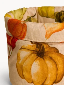 coincasa Cestino in panama di puro cotone stampa zucche