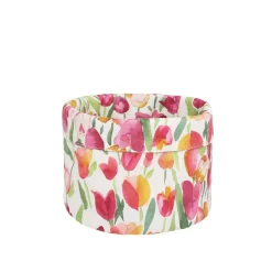 coincasa Cestino puro cotone stampa tulipani