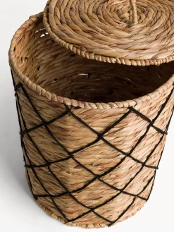 coincasa Cesto in giacinto d'acqua intrecciato a mano