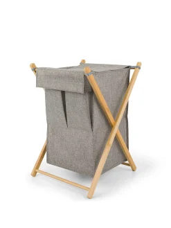 coincasa Cesto portabiancheria tessuto e bamboo