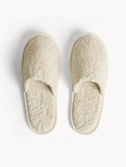 coincasa Ciabatte in cotone velour motivo in rilievo