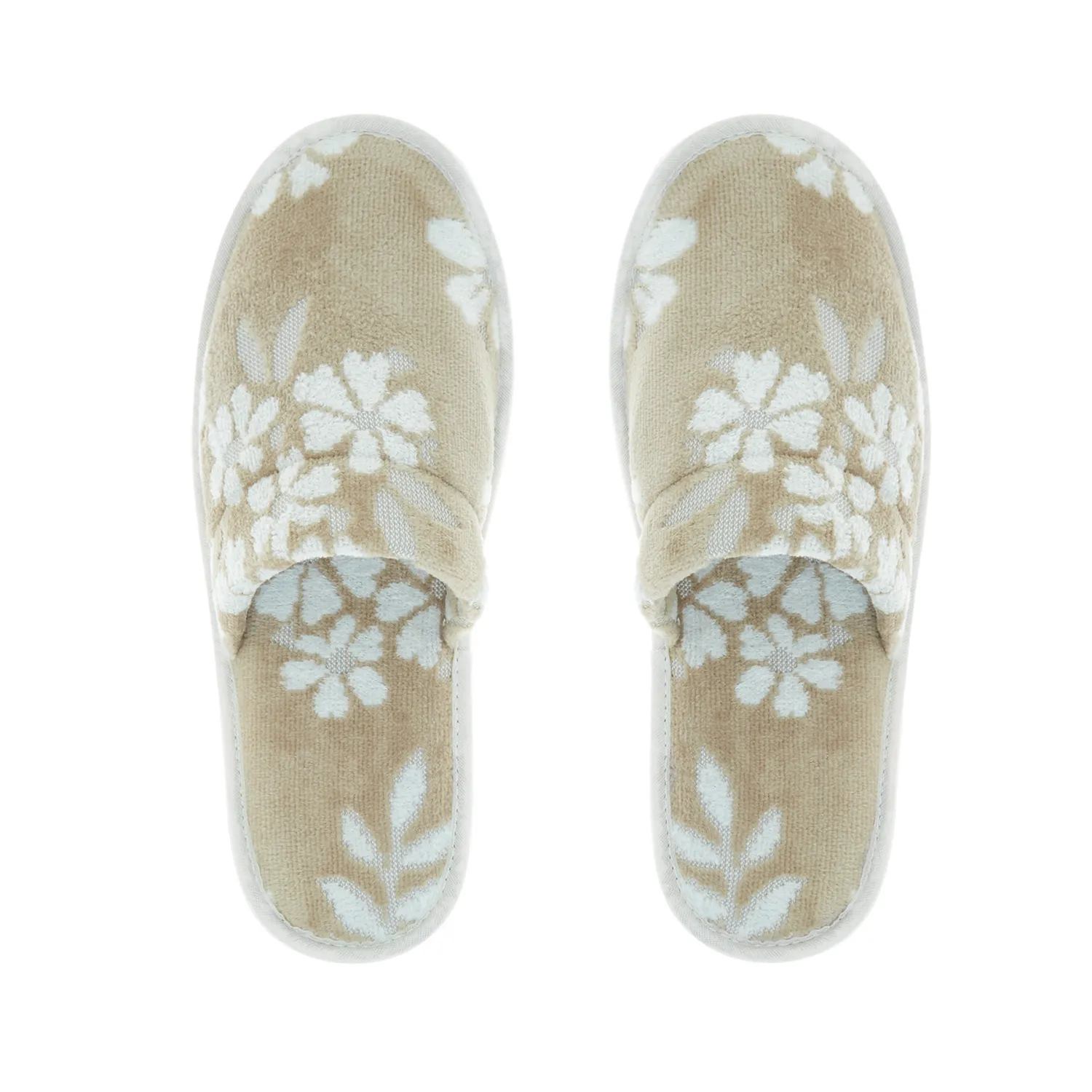 coincasa Ciabatte spugna di cotone motivo floreale
