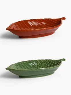 coincasa Coppa in stoneware a forma di foglia