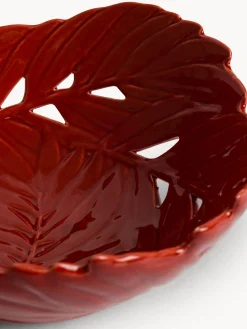 coincasa Coppa in stoneware foglia in rilievo