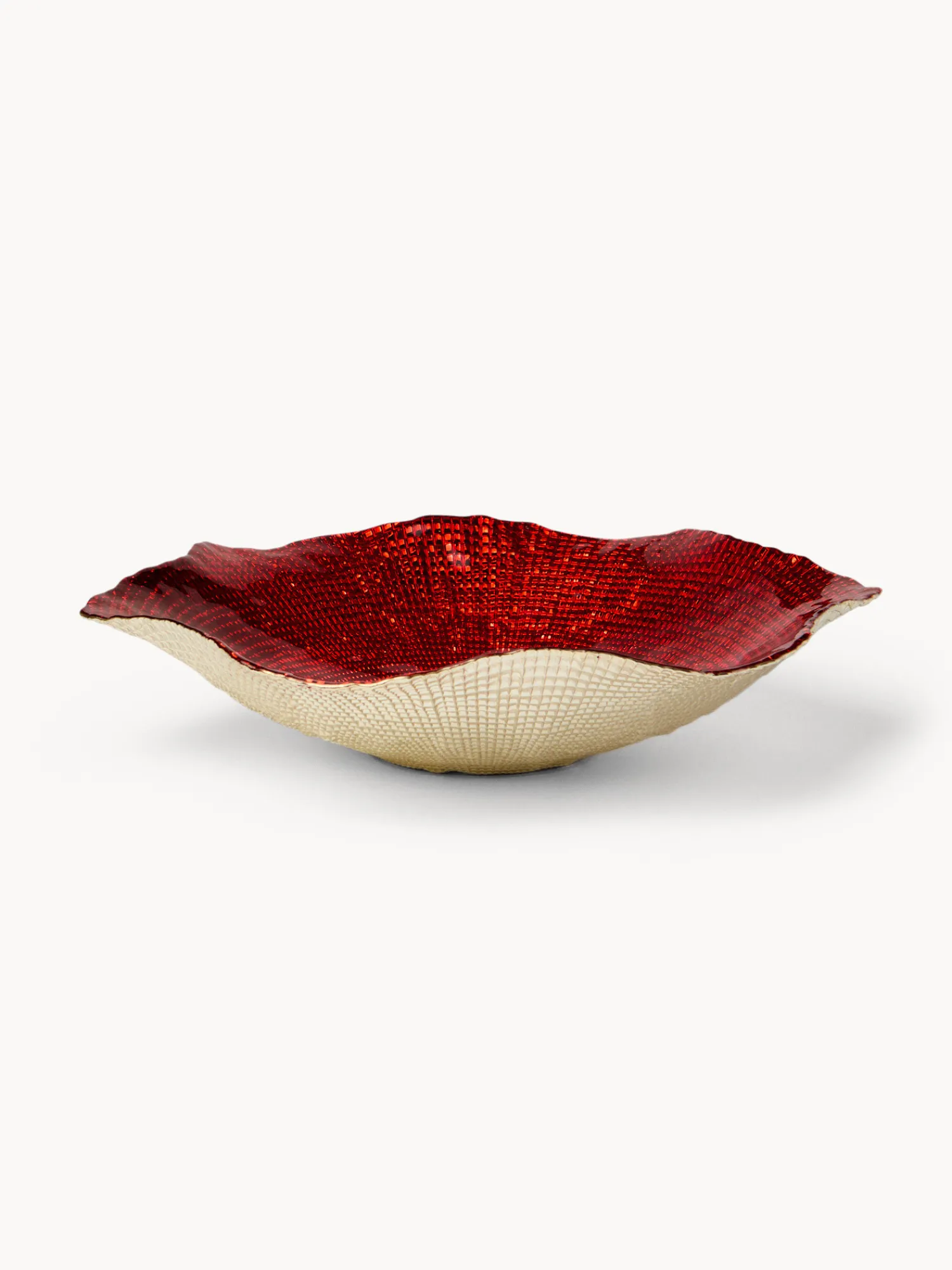 coincasa Coppa in vetro ondulata