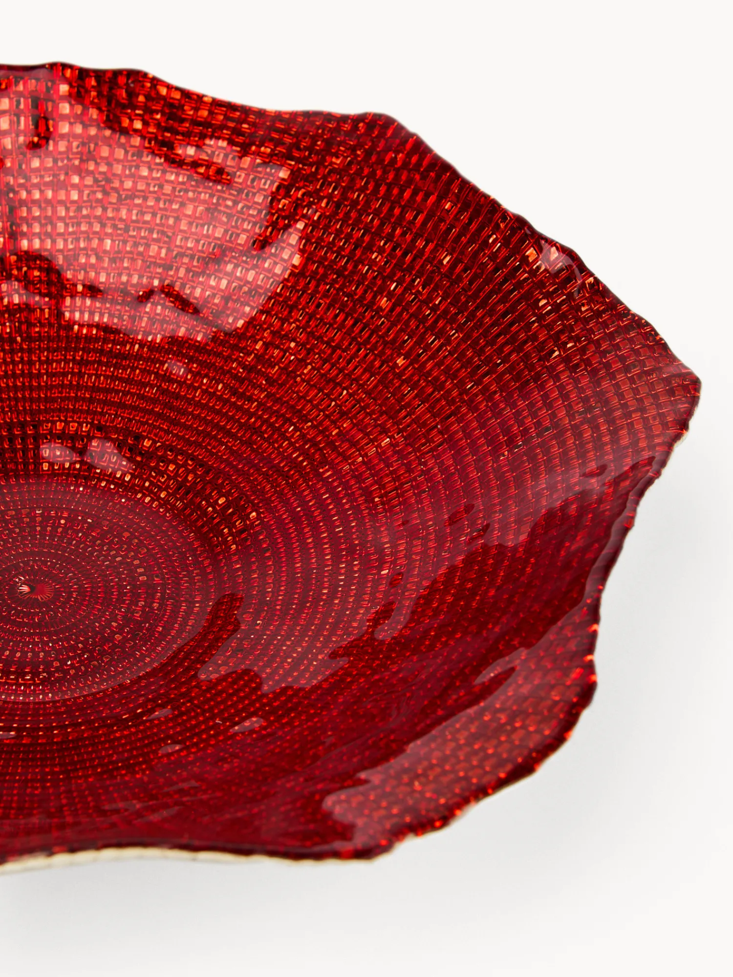 coincasa Coppa in vetro ondulata