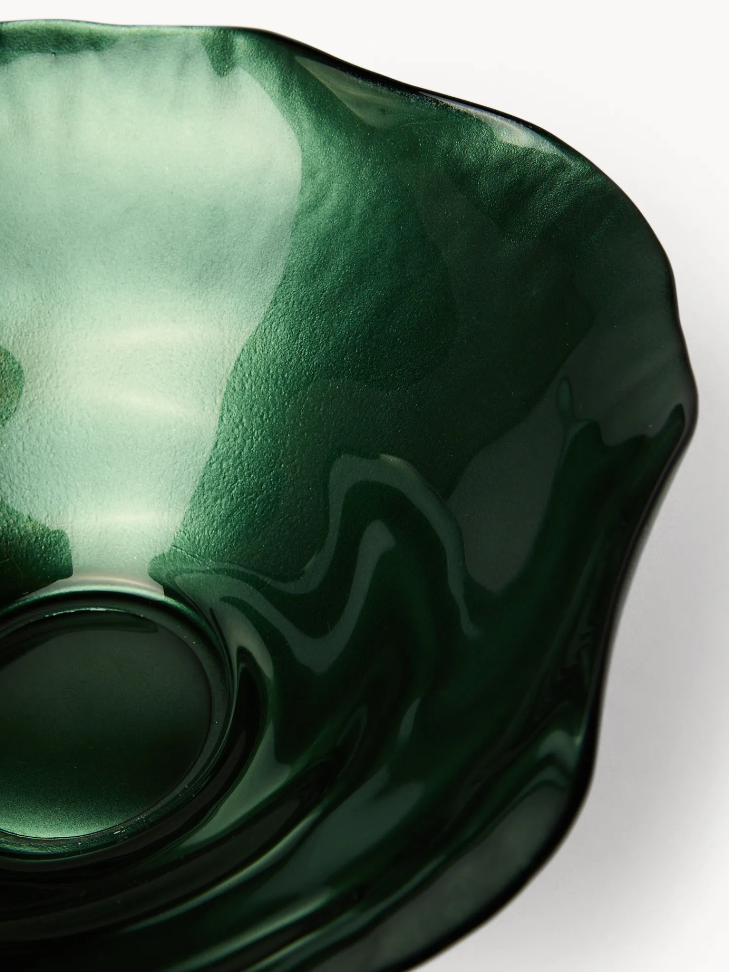 coincasa Coppa ondulata in vetro spruzzato