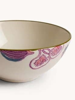 Coppetta in ceramica motivo fichi dipinto a mano