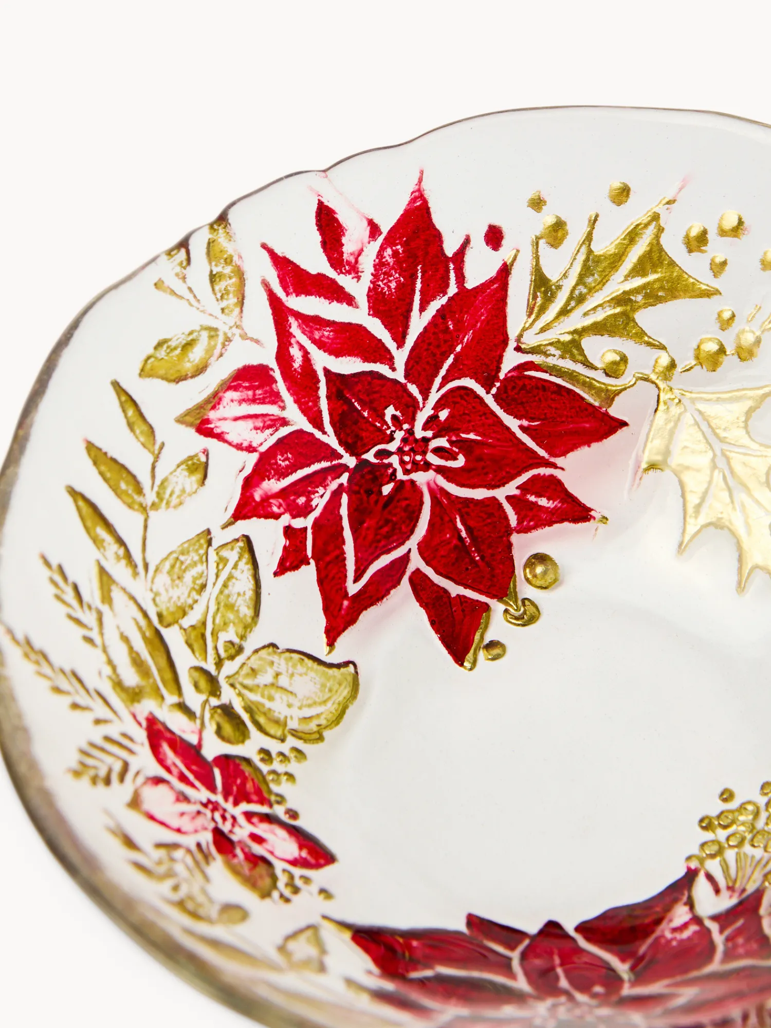 coincasa Coppetta in vetro decoro fiore