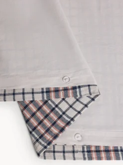 coincasa Copripiumino in cotone lavato lavorazione jacquard a quadri