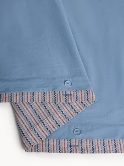 coincasa Copripiumino in cotone lavato lavorazione jacquard a righe